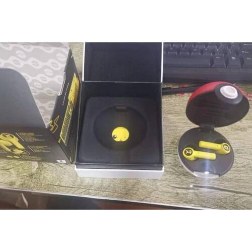 2021 New Poké-Mon Bluetooth Headset - Pikachu Bluetooth 5.0 in-Ear Headset Touch Control, Pokeball Charging Compartment Design