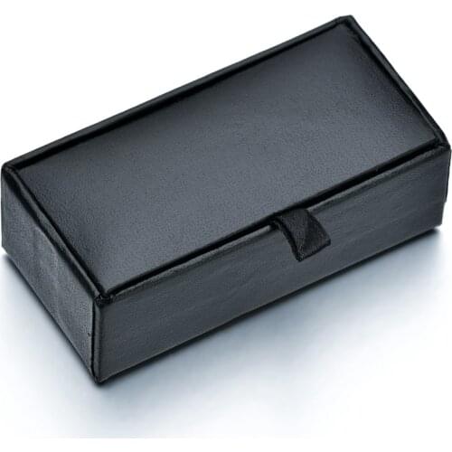 New Black Fashion Mens Shirts Cufflinks Box Wedding Suit Tie Clip Box Business High-grade Cufflinks Box Set Can Customize Logo