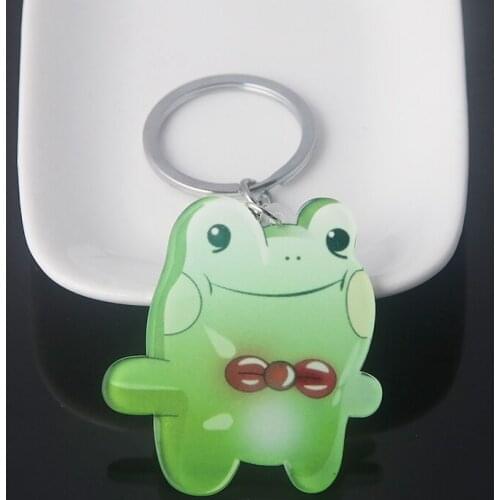 New Anime Killing Stalking Acrylic Keychain Sangwoo Yoonbum Frog Key Chain for Women Men Kids Christmas Gift Jewelry