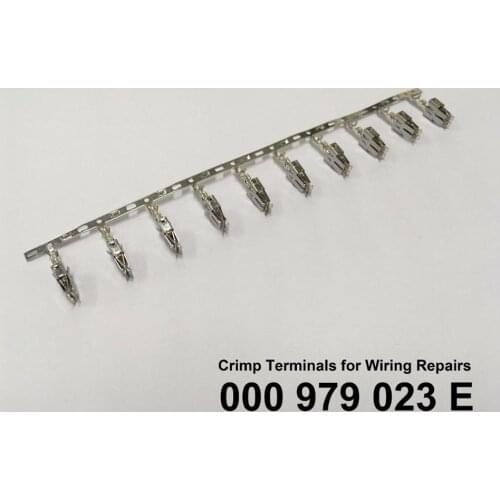 50/100pcs/lot Crimp Terminals (Pins) For Repair 0.5-2.5mm2 Wire For VW Audi Skoda VAG 000979023E