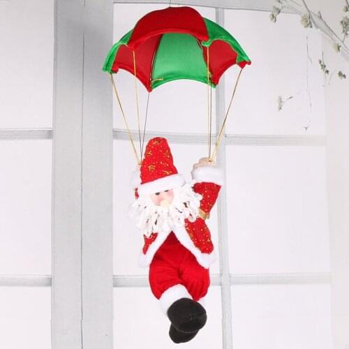 Santa Claus Parachute Pendant Christmas Decoration Ceiling Decor Parachute New Year Hanging Pendant Christmas Ornaments
