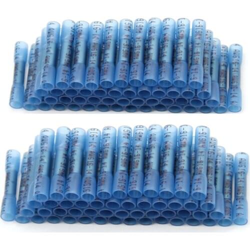 100/300/500/1000PCS Heat Shrink Butt Terminals Waterproof Fully Insulated Seal Butt Electrical Wire Crimp Terminal Connectors