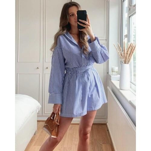 Thin paper bag waist striped high-waisted casual pants shorts DLzk780