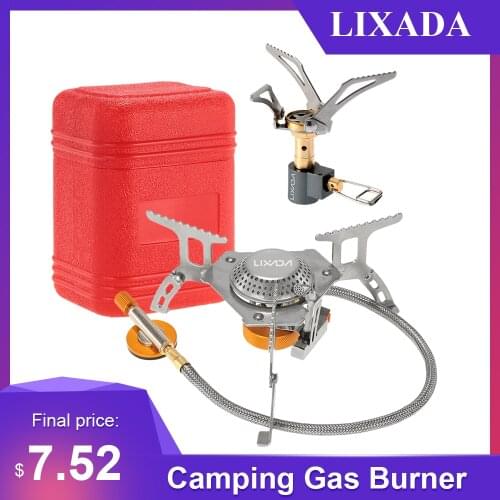 3000W Lixada Outdoor Gas Stove Folding Electronic Gas burner Camping Equipment Gas Stove Cooking Hiking Portable Cookware 캠핑용품