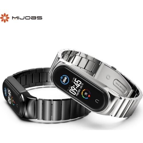For Xiaomi Mi Smart Band 5 4 Metal Bracelet for Mi Band 5 Strap Bend 4 NFC Global Version Correa Miband 3 Pulseira Pasek Opaska