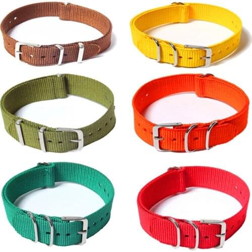 High Quality Nylon Straps 18mm 20mm 22mm Nylon Watch Band NATO Nylon Canvas Watch Strap with Four-ring Black Buckle Steel Thick