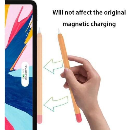 Protective Sleeve Cover For Apple Pencil 1/2 iPad 11 Soft Skin Cover Pro Pencil Pouch Silicone Soft Sleeve Colorful Holder M7V0