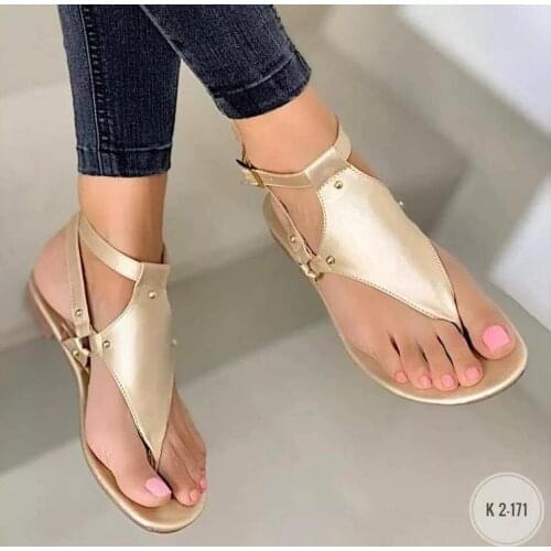 Women Sandals 2021 Summer Outdoor Beach Flip-flop Sandals Solid Fashion Gladiator Sandals Flats Casual Ladies Sandalias Mujer