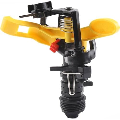 1 Pcs 1 / 2 Inch And 3 / 4 Inch External Thread Impact Driven Sprinkler Dual Outlet Rocker Nozzle 360 Degree Rotating Nozzle