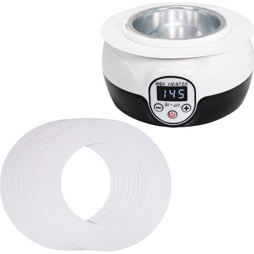10pcs/set Wax Can Clean Paper Disposable Wax Warmer Clean Pot Protective Collars Rings Body Hair Removel for 14oz Wax Can