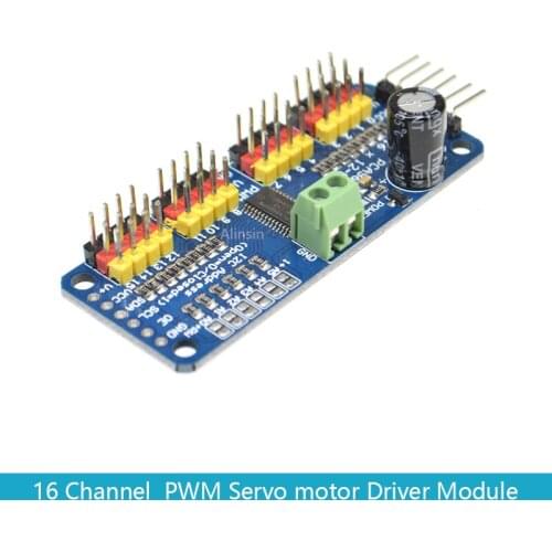 16-Channel 12-bit PWM/Servo Driver - I2C interface - PCA9685 for Arduino Raspberry Pi DIY Servo Shield Module