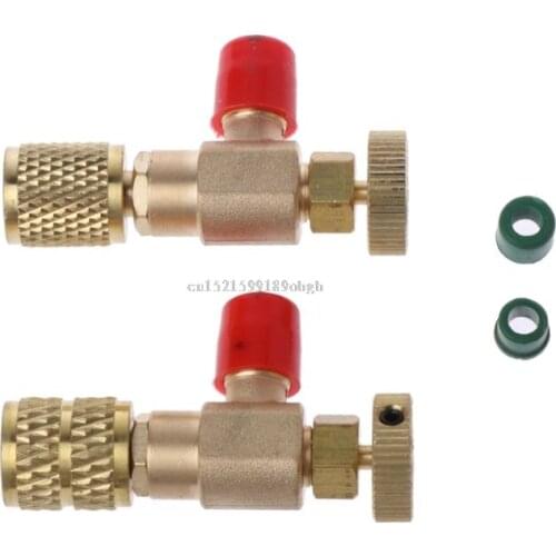 2Pcs Safety Valve R410A R22 Air Conditioning Quick Coupler Connector Adapters