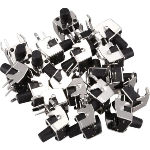 20 Pcs Momentary Right Angle Tactile Tact Push Button Switch 6 x 6mm x 8mm
