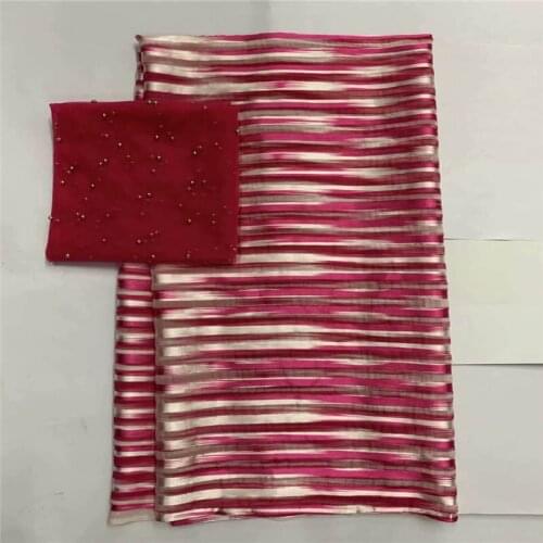 2020 New design soft silk fabric 5+2 yards printed silk fabric dress cloth material for sewing textile.L78285