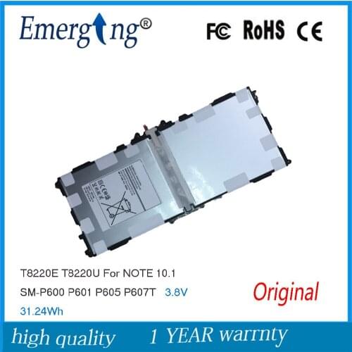 3.8V 8220mAh New Original Battery for Samsung GALAXY NOTE 10.1 P600 SM-P601 Battery P601 P605 P607 T520 T8220E T8220U