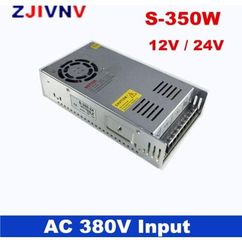 350W switching power supply output 12v 24v input 380vac power supply 12v 29A, 24V 14.6A, AC-DC