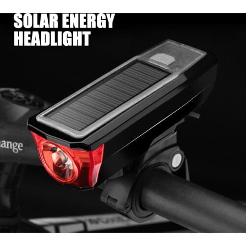 4 in 1 Bicycle Solar Light Horn 120 DB Usb Rechargeable Front Headlight For Bicycle Power Bank MTB Flashlight Cycling LED Light