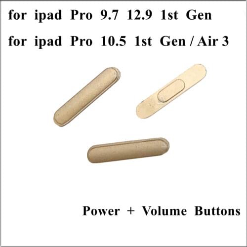 5Pcs Replacement Part for iPad Pro 9.7" 9.7 10.5 12.9 inch 1st 2nd Gen Phone Housing New Side Key On Off Power Volume Buttons