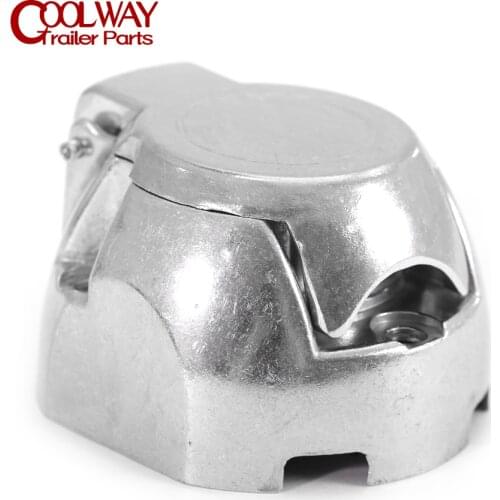 7 Pin 12N Towing Electrics Trailer Connector Metal Round Socket Female Plug Caravan Auto Truck Towbar Aluminium Alloy RV Parts