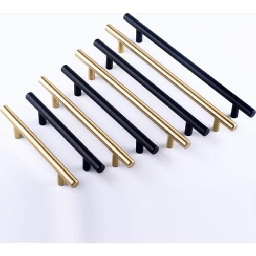 96 128 160 192 mm Brass Black Kitchen Cabinet Handle Dresser Knobs Drawer Pulls Handles Retro Cupboard Door Pull