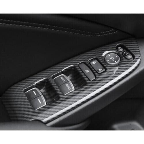 ABS/Carbon fiber car interior door window lift cover trim 4pcs for Honda Accord 10th 2018 2019