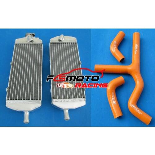 Aluminum Radiator + 3PCS Hose For KTM 400 450 525 540 SX EXC MXC SXS FMX 2002-2007 560 SMR 2006 2007