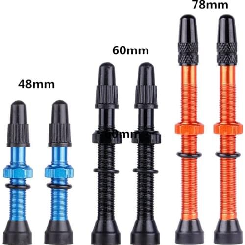 Mountain bike road bike tubeless vacuum valve presta 48/60/78mm nozzle aluminum alloy bicycle tire accessories