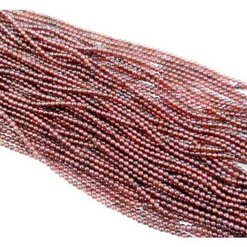 Free shipping High Quality AAA+ Natural Garnet Round Stone Beads For Jewelry Making DIY Bracelet Necklace Material 2/3/mm 15