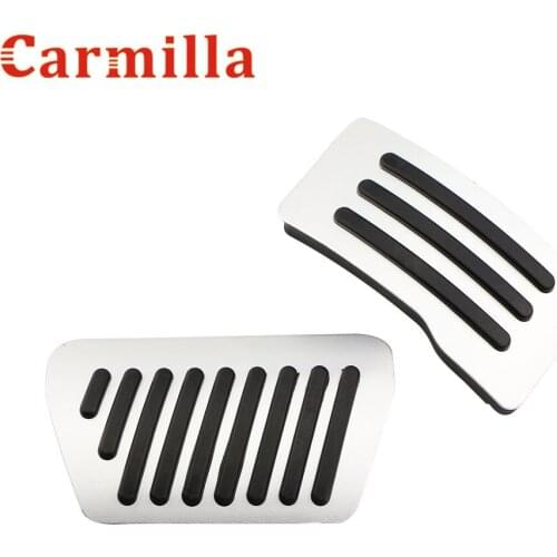 Carmilla Car Gas Pedal Brake Pedals Covers for Mitsubishi Lancer Outlander ASX Pajero Eclipse Grandis FORTIS Zinger AT Parts