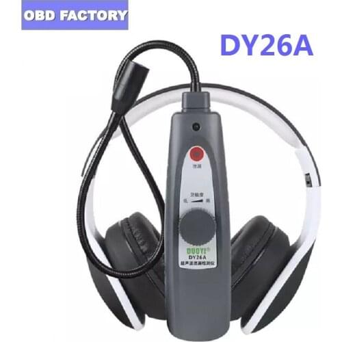 DUOYI DY26A Flaw Detector Stethoscope Ultrasonic Leak Detector Tool Gas Water Leak Pressure Vacuum Probes Ultrasonic Transmitter