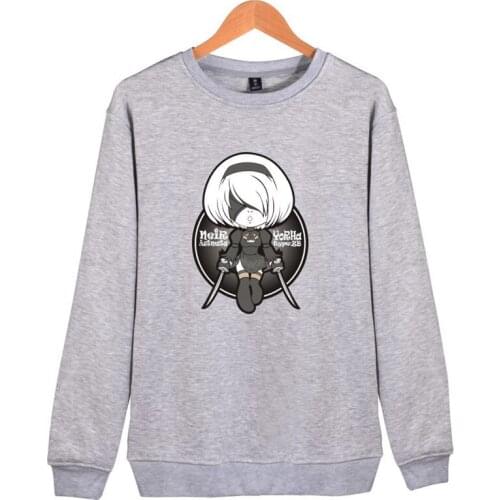 Hot Game NieR Automata YoRHa No. 2 Round neck Sweatshirts Thin Cool Pullover Coat Jacket Shirt Anime Cosplay halloween costu