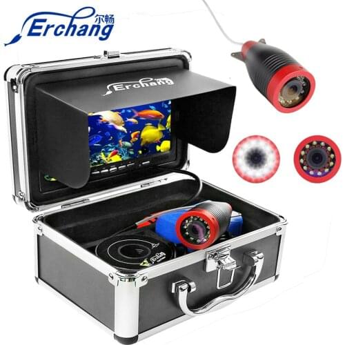 Erchang 15M 1000TVL Fish Finder Underwater Fishing Camera 7'' 12pcs Infrared Led+12pcs white led Underwater Camera Ice Fishing