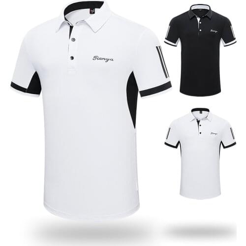 Mens Golf Shirts Summer Men Tshirt 2020 Golf Clothing Tops Short Sleeve T-Shirt Lapel Polo T Shirt Outdoor Sports Clothes Team