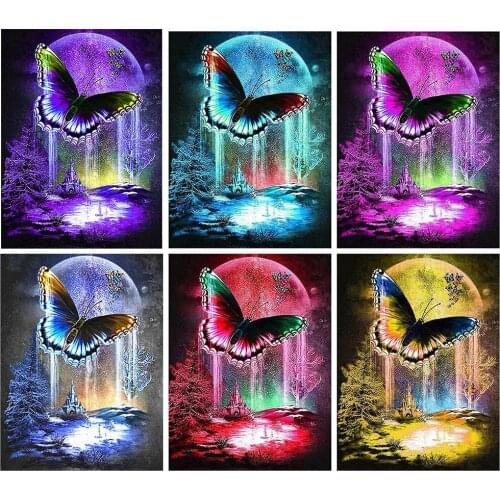 5D DIY Diamond Painting Kit Butterfly Diamond Embroidery Cross Stitch Mosaic Home Decor Gift Wall Art Room Decoration