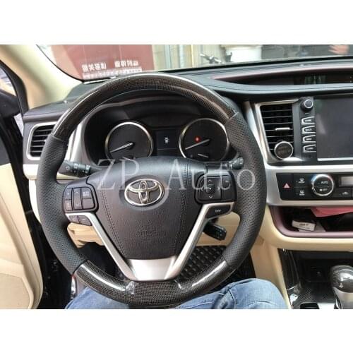 Customizable steering wheel for Toyota HIGHLANDER, forged leather, nappa leather, Alcantara, carbon fiber steering wheel