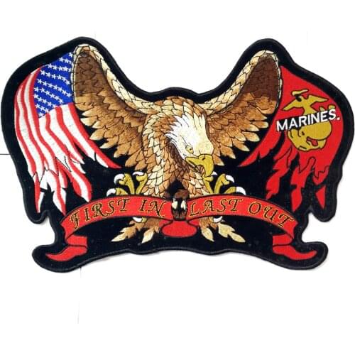 Newest Eage Patches marines Badges patch for Clothing Jacket Vest Biker Sticker Skull sewing on Patch USA bikers motor labels