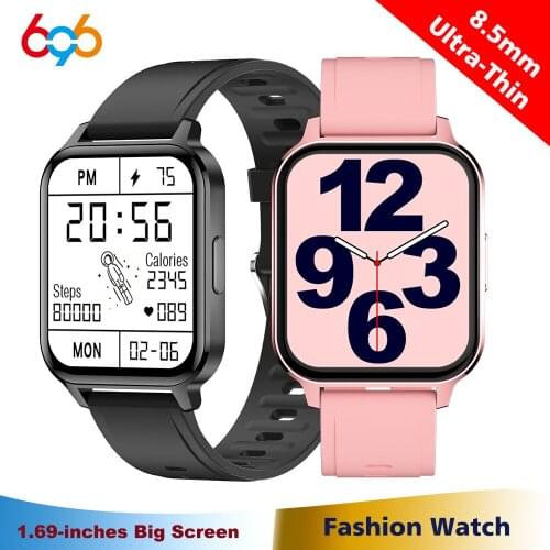 2021 New Q18 Men Women Smart Watches Waterproof 1.7 inch Full Touch Multi-Dial Ultra Thin Sports Health Tracker For Ios Android