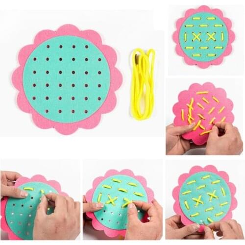 Teaching Kindergarten Manual DIY Weave Cloth Baby Early Learning Education Toys Montessori Idea Education