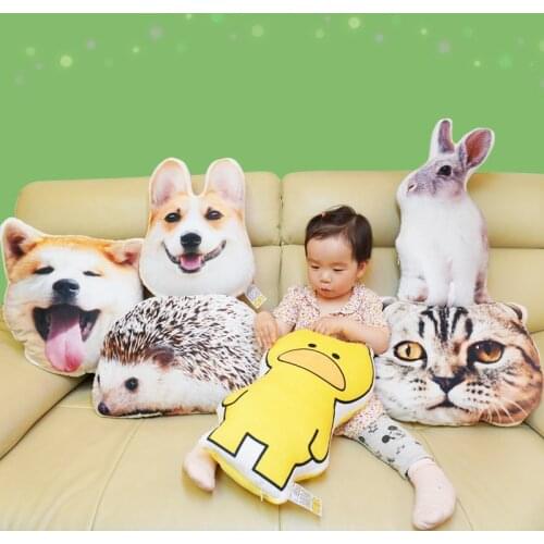 Custom pet pillow comforter blanket two-in-one nap Cat dog shaped cushion