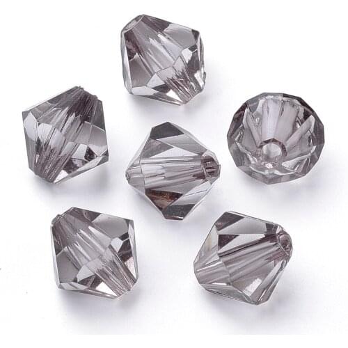 About 6120pcs/500g 6x5.5mm Transparent Acrylic Beads Bicone Clear Hole: 2mm for Necklaces Bracelets DIY Jewelry Making