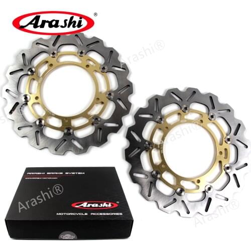 Arashi 1 Pair For YAMAHA YZF R1 2007-2014 CNC Floating Front Brake Disc Rotors R1 1000 2007 2008 2009 2010 2011 2012 2013 2014