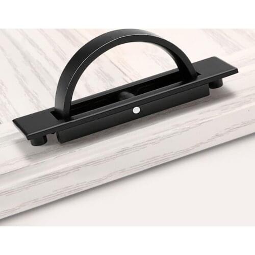 Tatami Handle Zinc Alloy Thicker Anti-Corrosion Anti-Rust Wear Resistance Rotating Invisible Handle Dark Cabine Furniture Handle