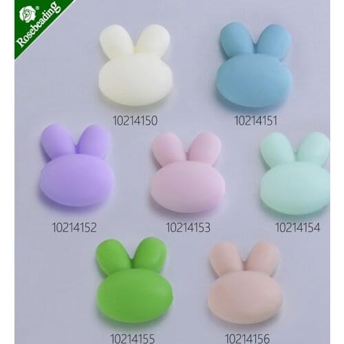 15x18.2x10.5mm rabbit-shape Silicone Beads,Food grade silicone,silicone necklace,sold 10pcs/lot