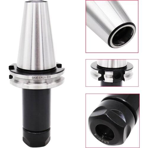 SK40 CNC cutter ER16 ER20 ER25 ER32 ER40 100L Spring Collet Chuck Elastic Collet Tool Shank FOR CNC tool holder milling machine