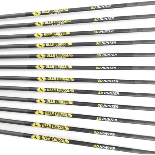 Archery Spine 500 600 700 800 900 1000 30 Inch Carbon Arrows Shaft Recurve Bow Longbow Shooting Hunting 12X