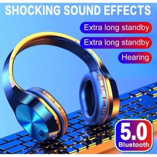 T5 True Wireless Sports Bluetooth 5.0 Headphone In-Ear Music Earphone Foldable Head-Mounted Stereo HIFI Headset