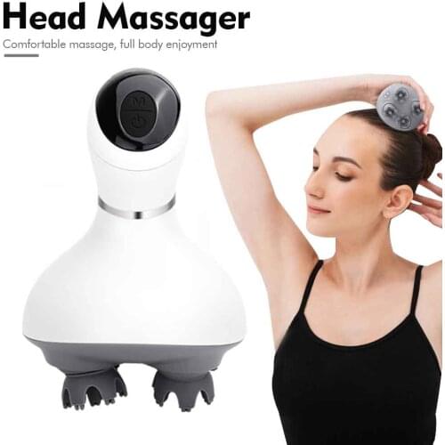 3D Waterproof Electric Head Massager Wireless Scalp Massage Health Care Prevent Hair Loss Body Shoudler Back Vibration Massage