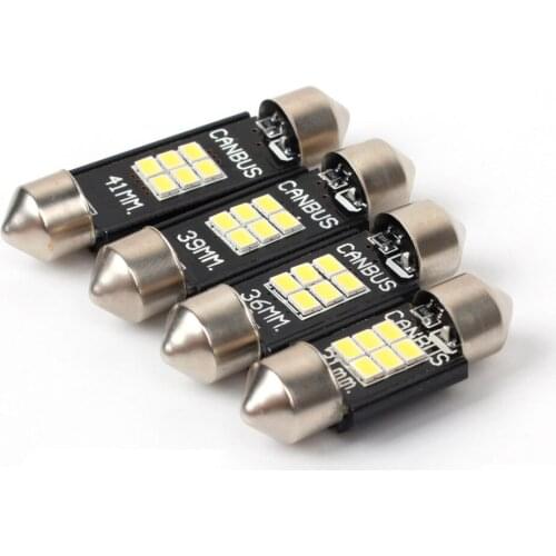 10Pcs CANBUS Error Free 6-SMD 3020 Chipset 31mm (1.25 Inch) DE3175 DE3021 Festoon Xenon White LED Bulbs Replacement for Map Dome