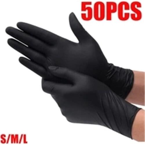 100 pièces gants en Latex jetables blanc bleu anti-dérapant acide et alcalin laboratoire caoutchouc Latex gants produits de nett