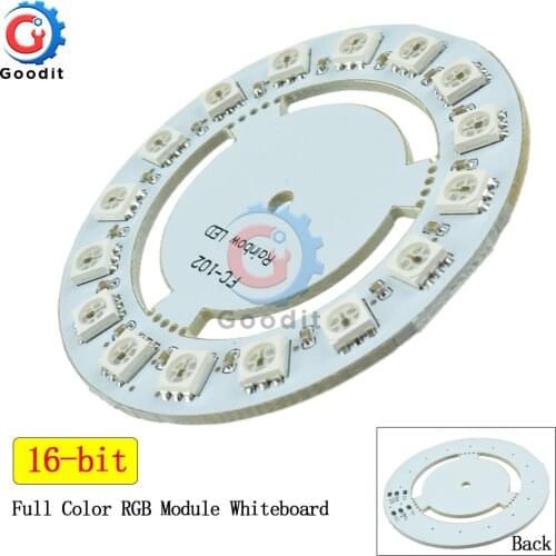 16 Bits WS2812 5050 RGB LED Ring LED Lights With Integrated Driver Module For Arduino 16bit LED Lamp Panel WS2812B RGB